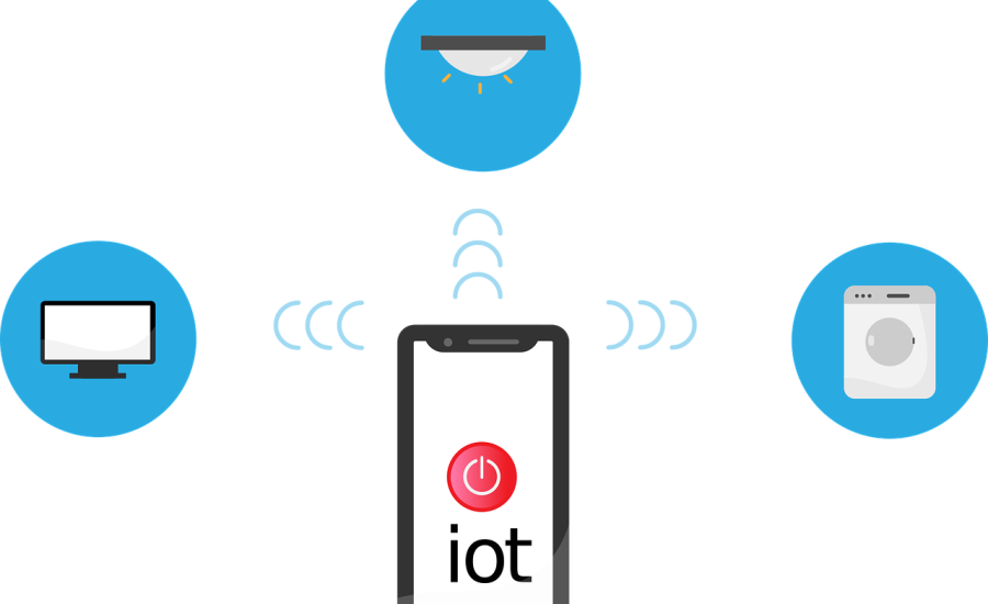 Free internet of things iot network vector