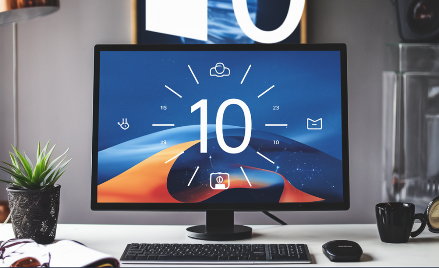 a computer on a desk